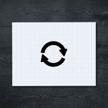 Black Refresh Arrows vinyl sticker