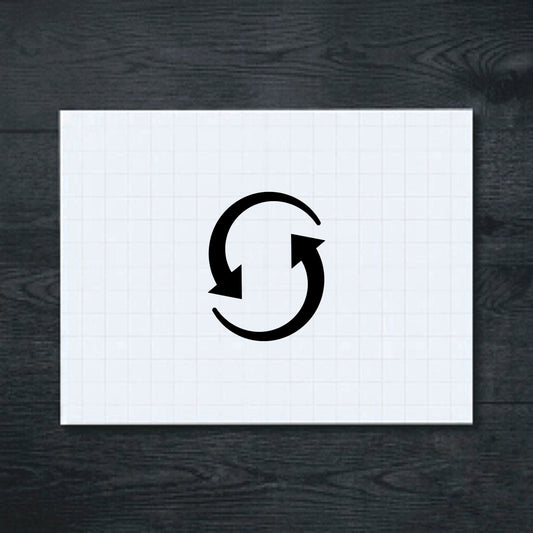 Black Refresh Symbol vinyl sticker