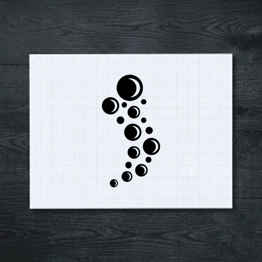 Black Rising Bubbles vinyl sticker