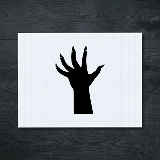 Black Rising Clawed Hand vinyl sticker