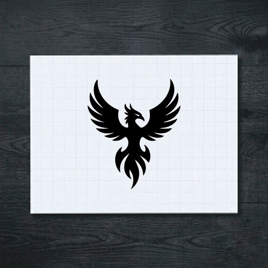 Black Rising Phoenix vinyl sticker