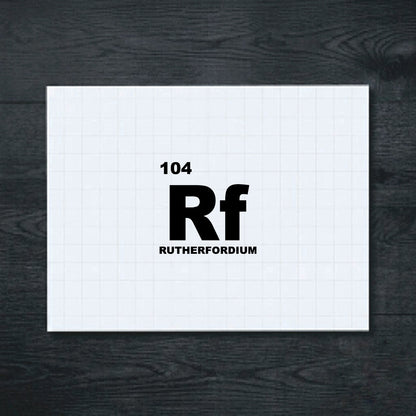 Black Rutherfordium vinyl sticker