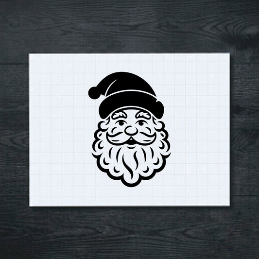 Black Santa Face vinyl sticker