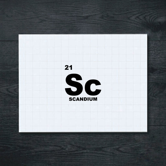 Black Scandium periodic table sticker