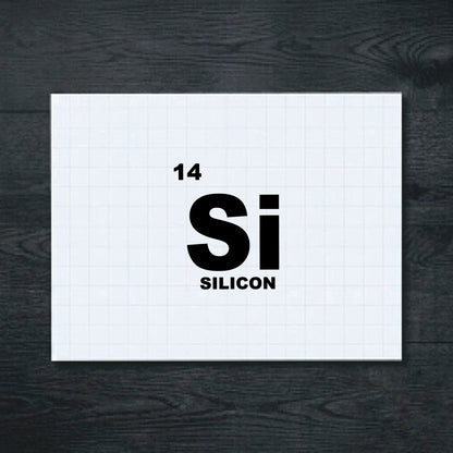 Black Silicon Periodic Table vinyl sticker