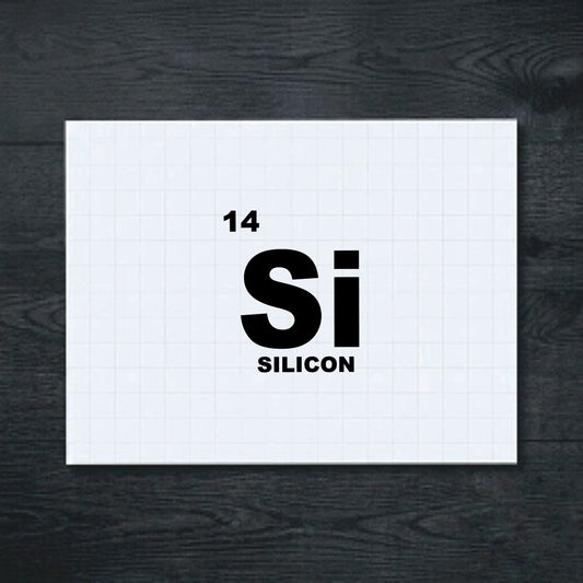 Black Silicon Periodic Table vinyl sticker