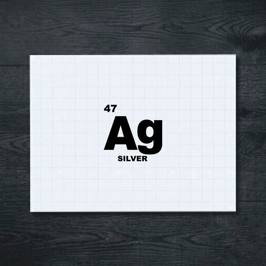 Black Silver Periodic Table vinyl sticker