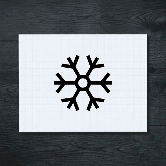 Black Six-Sided Snowflake vinyl sticker