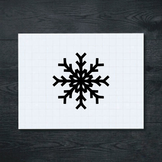 Black snowflake vinyl sticker