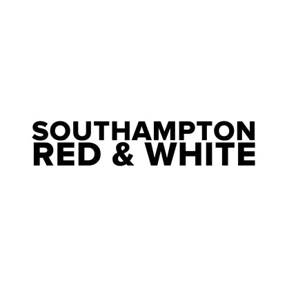 Southampton – SOUTHAMPTON RED & WHITE Sticker – Car Window Decal – black sticker design on white background