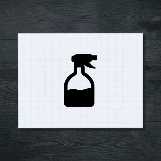 Black Spray Bottle vinyl sticker