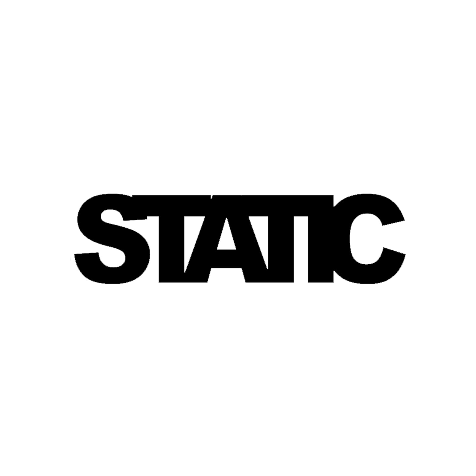 Black static vinyl sticker design on a white background.