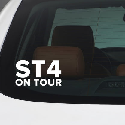 Stoke City – ST4 ON TOUR Sticker – Car Window Decal – White vinyl car window sticker