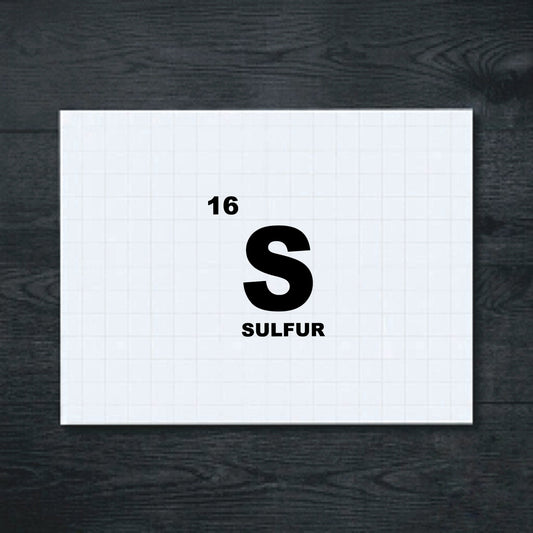 Black Sulfur Periodic Table vinyl sticker