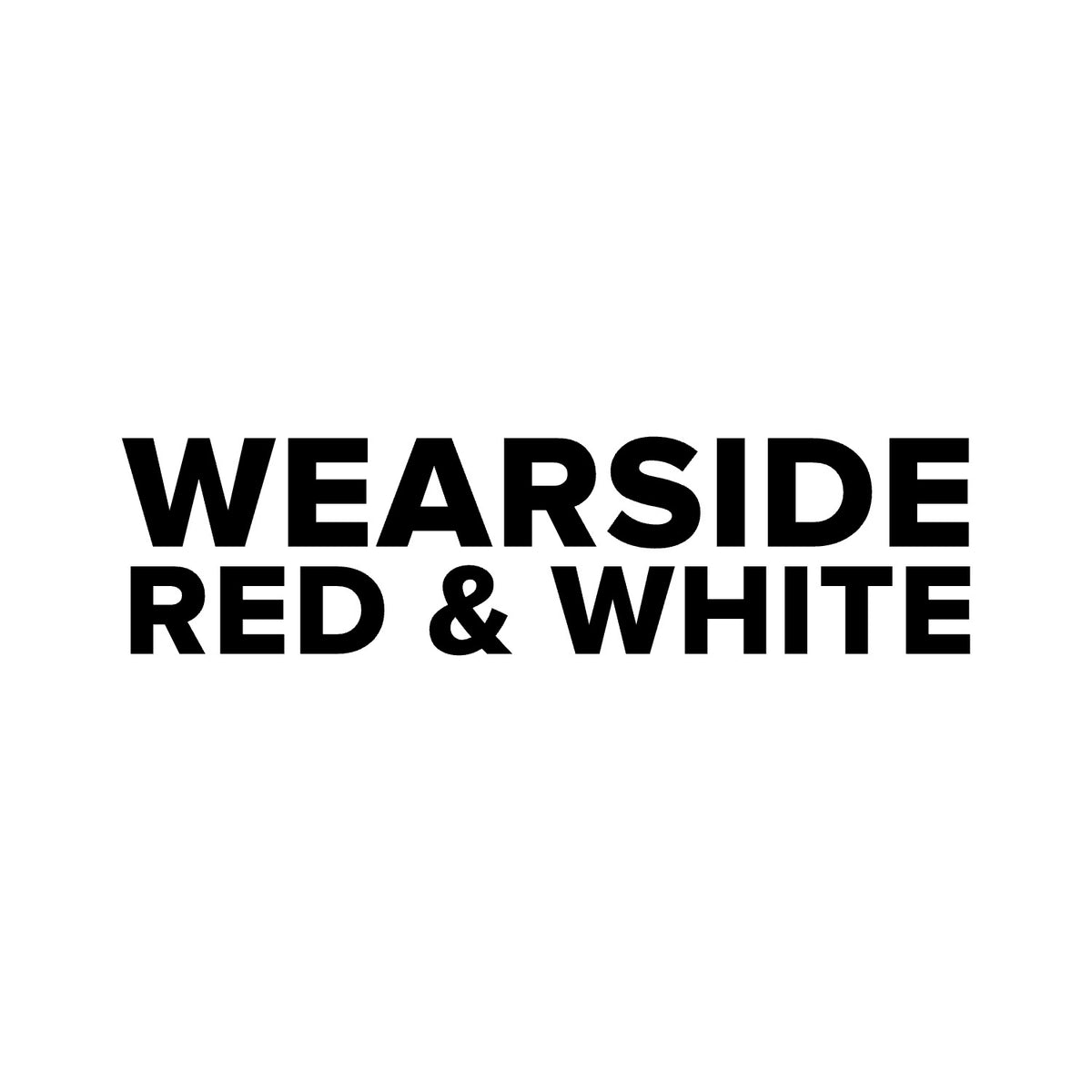 Sunderland – WEARSIDE RED & WHITE Sticker – Car Window Decal – black sticker design on white background