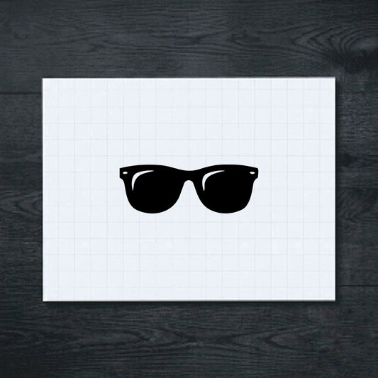 Black Sunglasses with Dark Lenses vinyl sticker