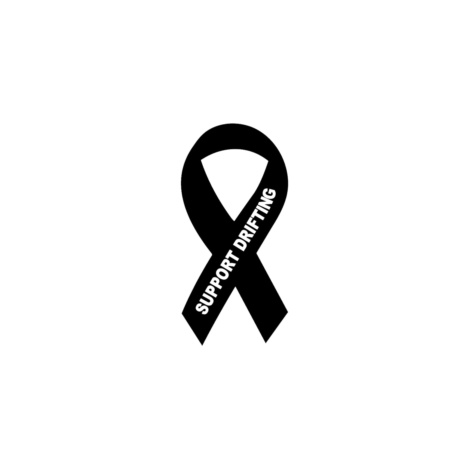 Black Support Drifting vinyl sticker decal on a white background.