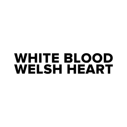 Swansea City – WHITE BLOOD WELSH HEART Sticker – Car Window Decal – black sticker design on white background