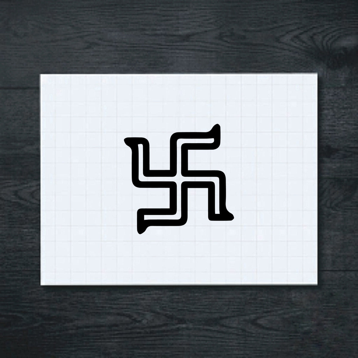 Black Swastika Symbol of Peace vinyl sticker