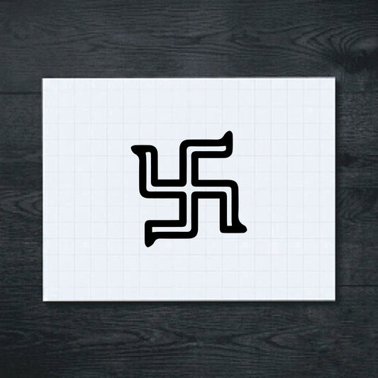 Black Swastika Symbol of Peace vinyl sticker