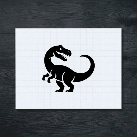 Black T-Rex sticker
