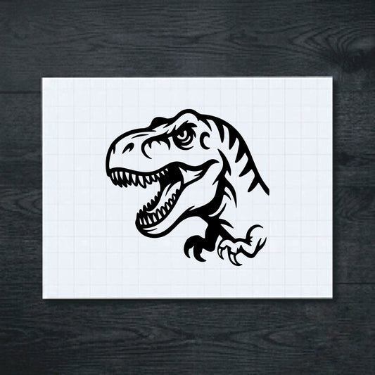 Black T-Rex vinyl sticker