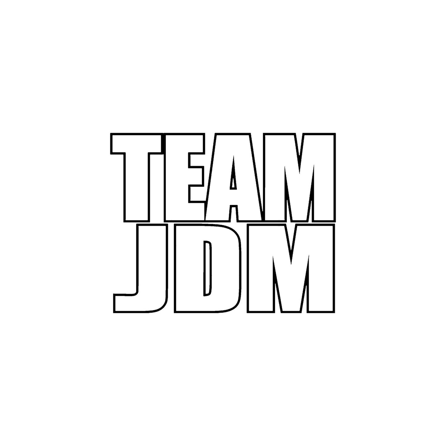 Black Team JDM vinyl sticker on a white background.