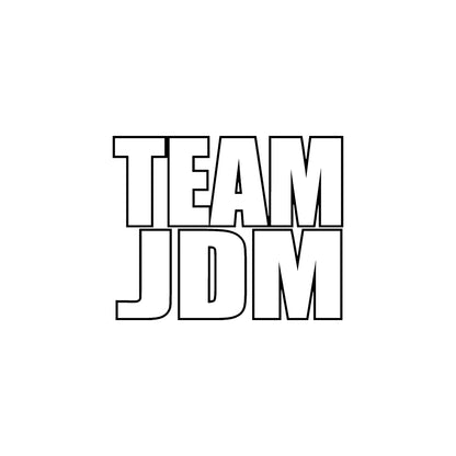 Black Team JDM vinyl sticker on a white background.