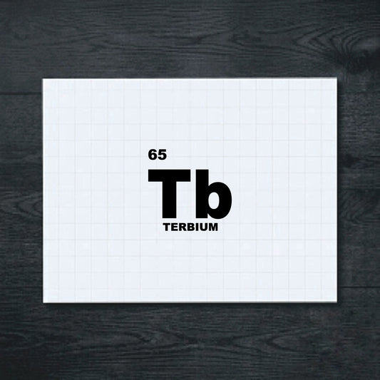 Black Terbium periodic table sticker
