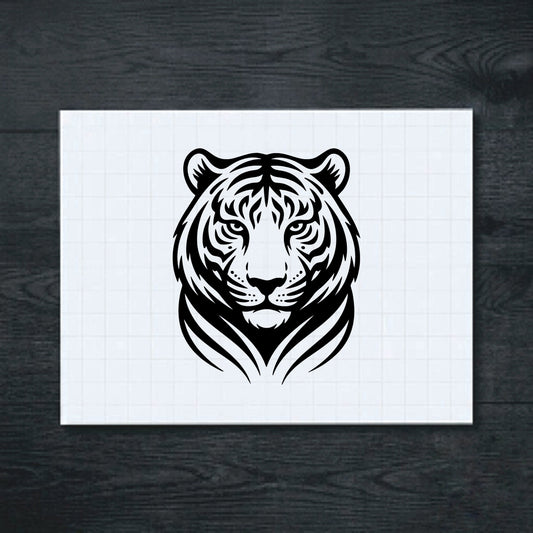 Black Tiger Gaze vinyl sticker