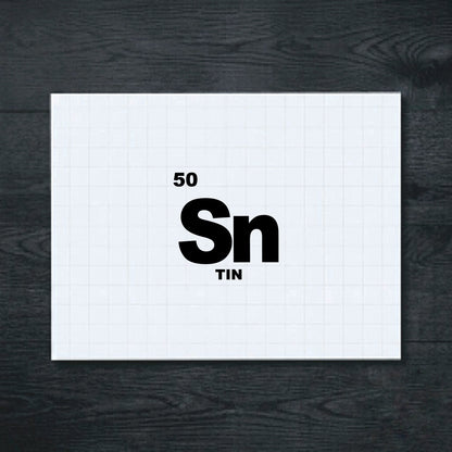 Black Tin Periodic Table sticker