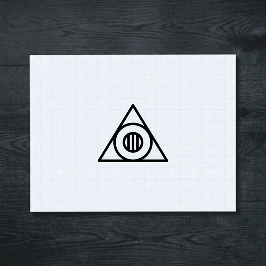 Black Triangle and Circle Symbol vinyl sticker