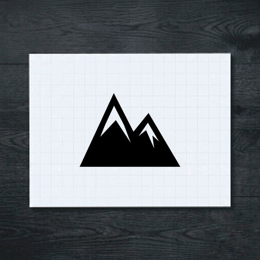 Black Twin Peak Mountain vinyl sticker