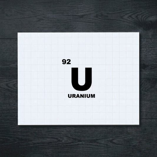 Black Uranium Periodic Table vinyl sticker