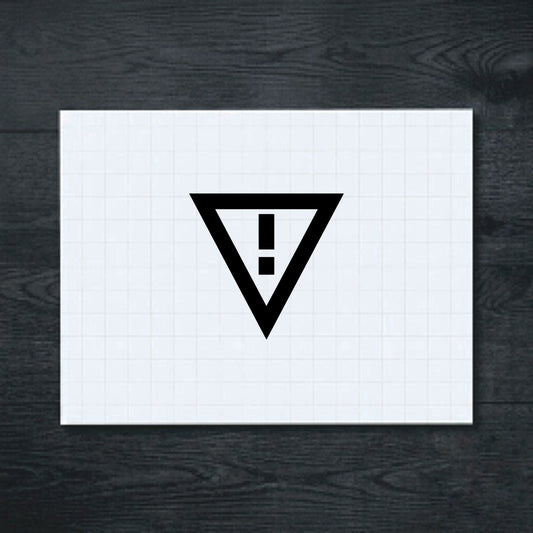 Black Warning Triangle vinyl sticker