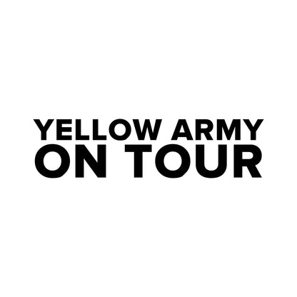 Watford – YELLOW ARMY ON TOUR Sticker – Car Window Decal – black sticker design on white background