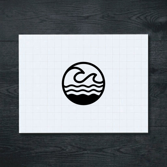 Black Wave Symbol vinyl sticker