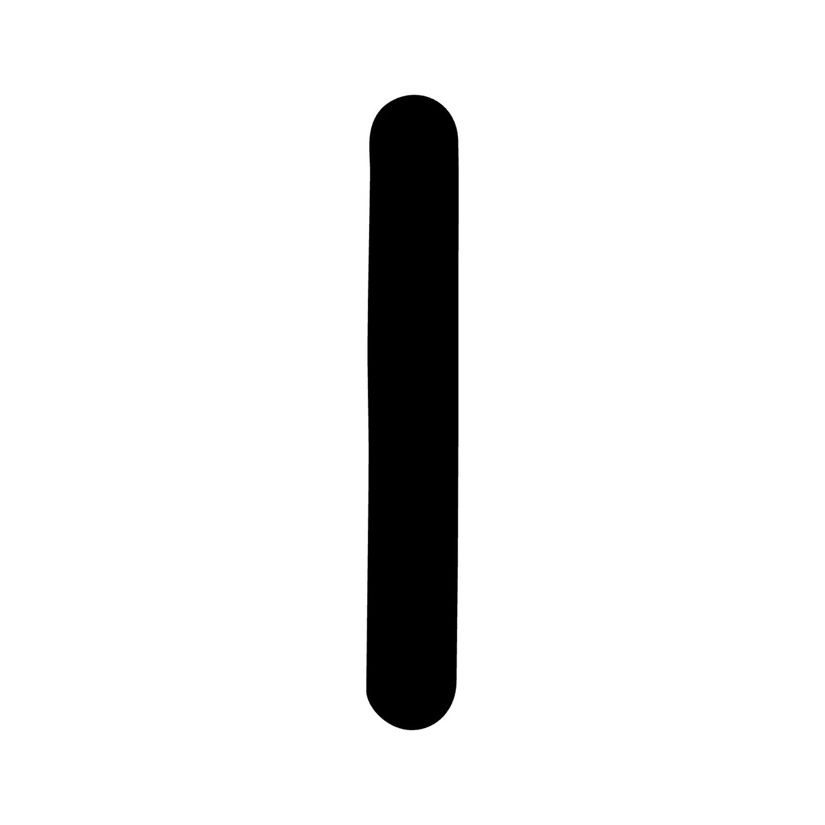 Wheelie Bin Number '1' Sticker – DAISY Style – Pack of 4 – black sticker design on white background