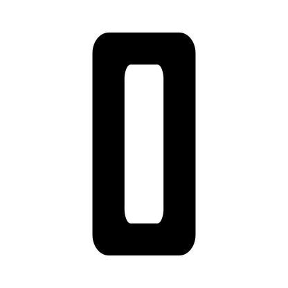 Wheelie Bin Number '0' Sticker – VINTAGE Style – Pack of 4 – black sticker design on white background