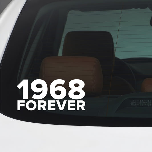 West Brom – 1968 FOREVER Sticker – Car Window Decal – White vinyl car window sticker