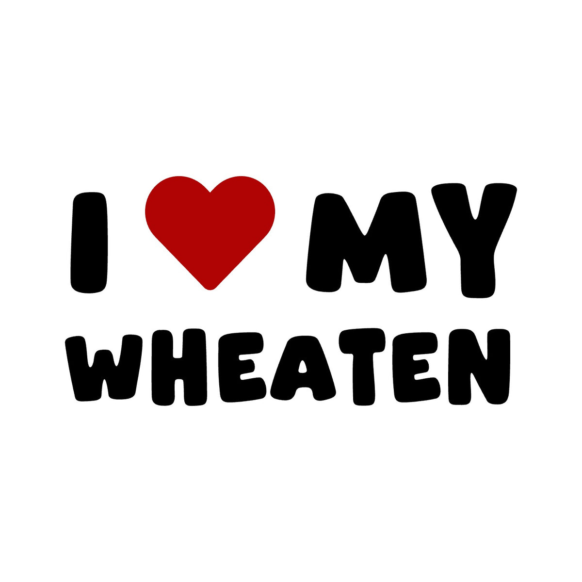 Wheaten – I LOVE MY DOG Sticker – Car Window Decal – black sticker design on white background