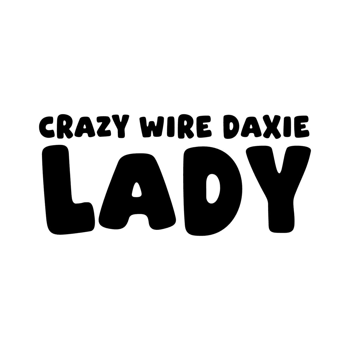 Wire Daxie – CRAZY DOG LADY Sticker – Car Window Decal – black sticker design on white background