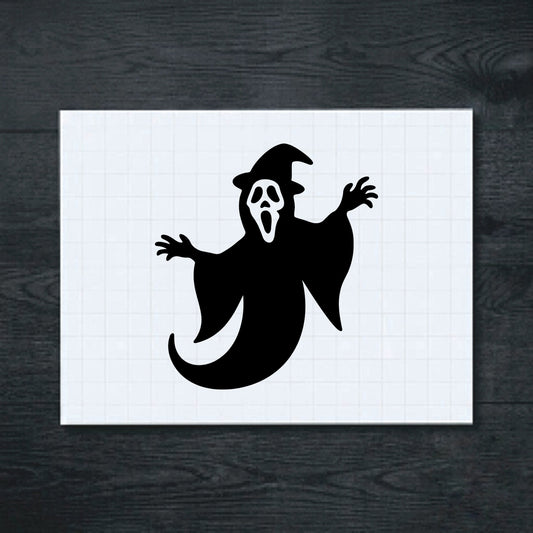 Black Witchy Ghost vinyl sticker