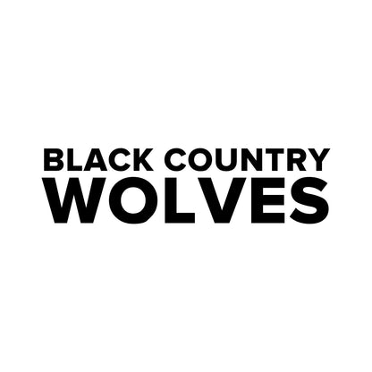 Wolverhampton Wanderers – BLACK COUNTRY WOLVES Sticker – Car Window Decal – black sticker design on white background