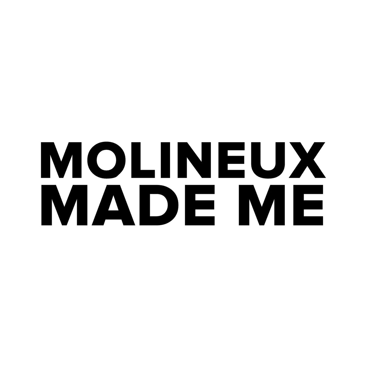 Wolves – MOLINEUX MADE ME Sticker – Car Window Decal – black sticker design on white background