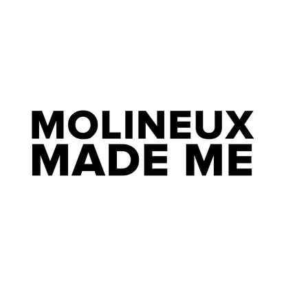 Wolves – MOLINEUX MADE ME Sticker – Car Window Decal – black sticker design on white background