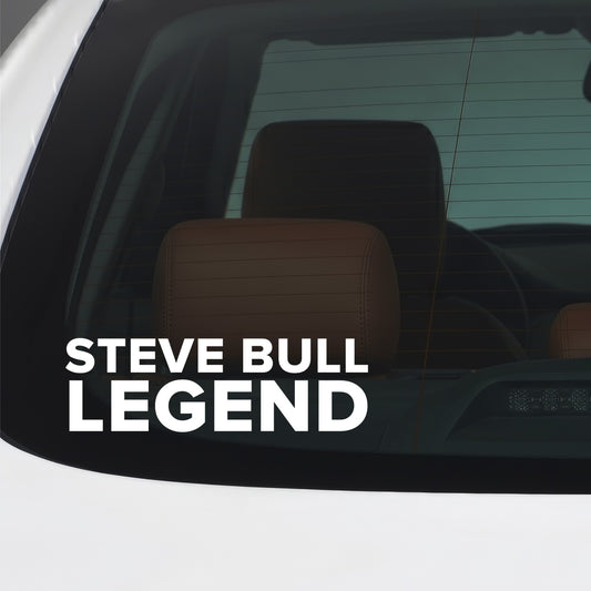 Wolverhampton Wanderers – STEVE BULL LEGEND Sticker – Car Window Decal – White vinyl car window sticker