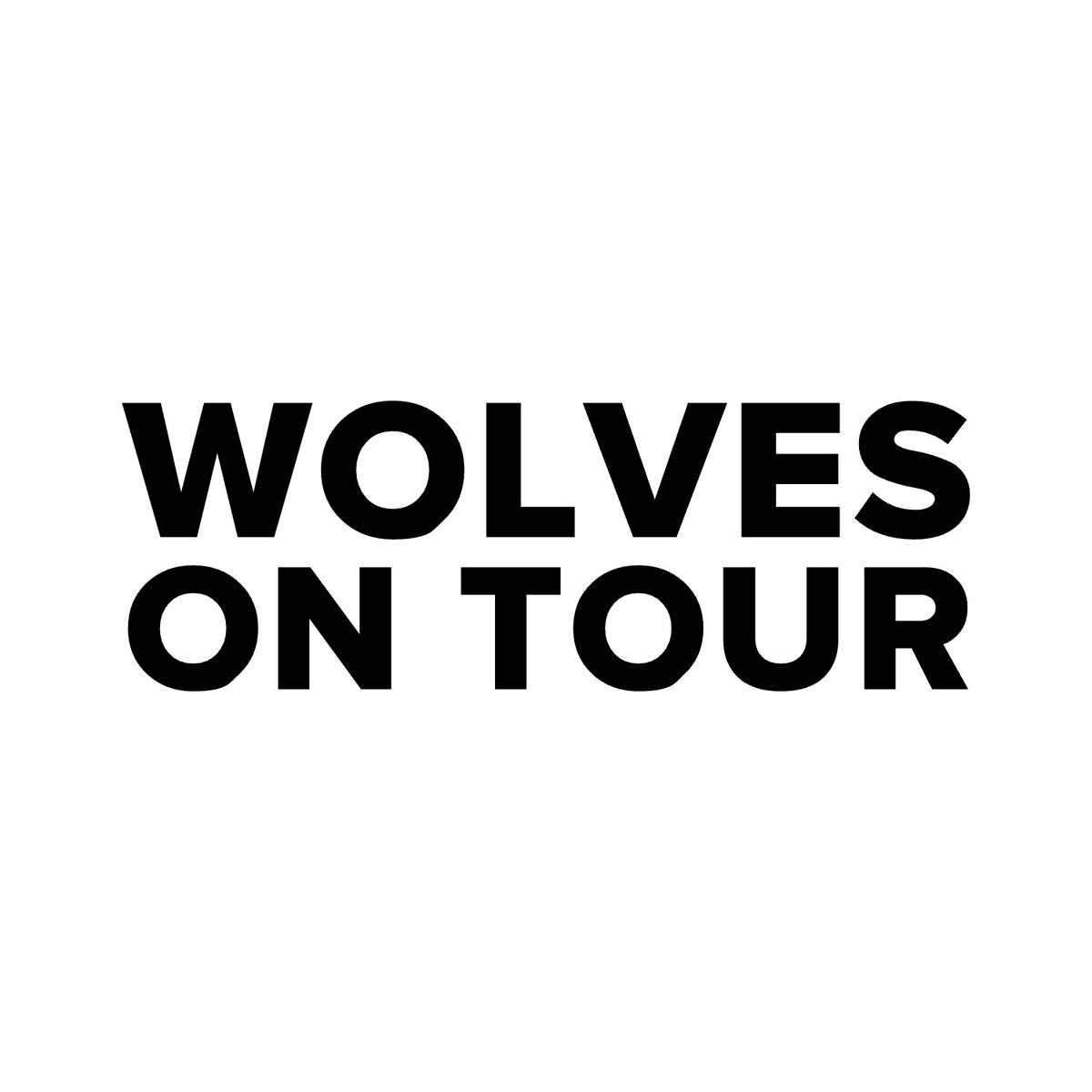 Wolverhampton Wanderers – WOLVES ON TOUR Sticker – Car Window Decal – black sticker design on white background