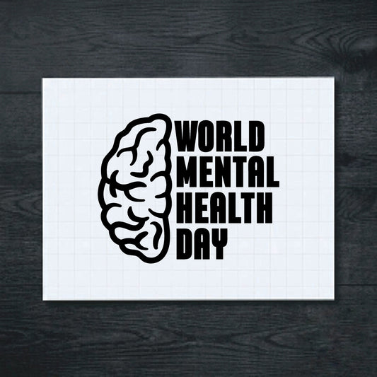 Black World Mental Health Day vinyl sticker