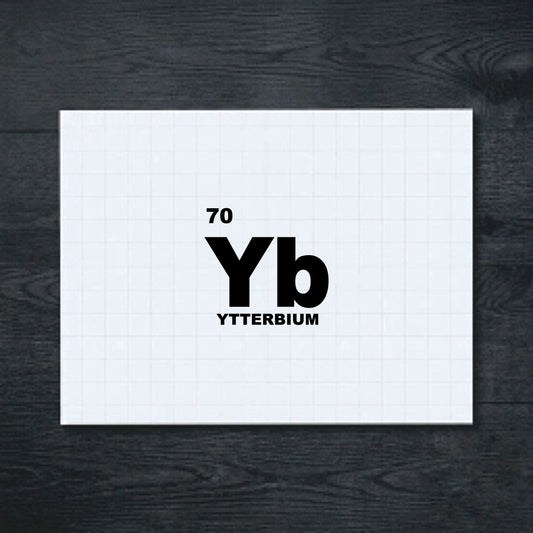 Black Ytterbium vinyl sticker